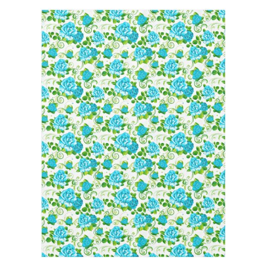 青いバラ テーブルクロス (正面)