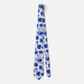 青いバラ ネクタイ (正面)