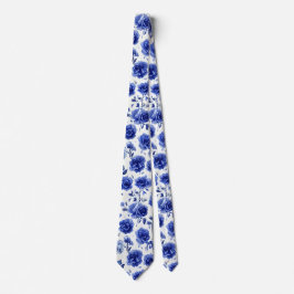 青いバラ ネクタイ