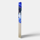 青いバラ、ピンクと白のアネモネの花のモノグラム Case-Mate iPhoneケース (裏面 / 右)