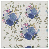 青いバラ ファブリック (クローズアップ)