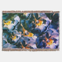 青いバラ、フローラドリームフローラ毛布