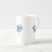青いバラ ボーンチャイナマグカップ (正面右)