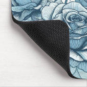 青いバラ マウスパッド (コーナー)