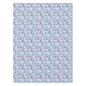 青いバラ。花柄 テーブルクロス (正面)