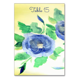 青いバラ（黄色） テーブルナンバー