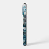 青いバラ iPhone 15ケース (左側面)