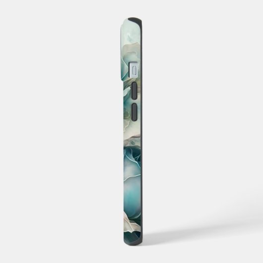 青いバラ iPhone 15ケース (左側面)