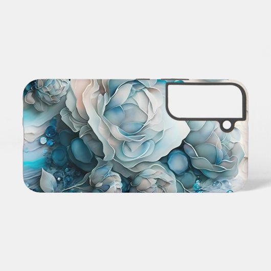 青いバラ SAMSUNG GALAXYケース (裏面横)