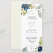 青いバラBoyBaptismメニュー メニュー (正面/裏面)