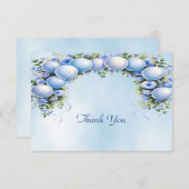青いバルーンのサンキューカード サンキューカード (正面/裏面)