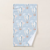 青いバルーンのパターン バスタオルセット (ハンドタオル)