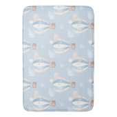 青いバルーンのパターン バスマット (正面縦)