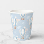 青いバルーンのパターン 紙コップ (正面)