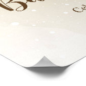 青いバルーン付きテディベア歓迎サイン ポスター (角)