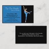 青いバレリーナのダンサー-名刺 名刺 (正面/裏面)