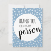 青いバレンタインカード シーズンカード (正面)