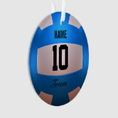 青いバレーボール オーナメント (正面)