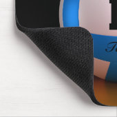 青いバレーボール マウスパッド (コーナー)