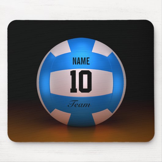 青いバレーボール マウスパッド (正面)