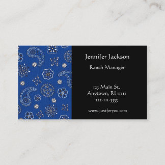 青いバンダナの名刺 名刺