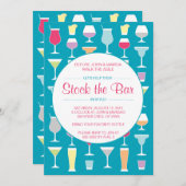 青いバーを満たす招待状 招待状 (正面/裏面)