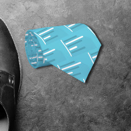 青いバーグラフのシームレスなパターン ネクタイ