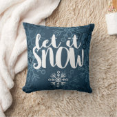 青いバーラップ|の素朴な雪片はそれが雪が降るようにしました クッション (ブランケット)