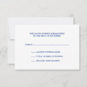 青いバー（ユダヤ教の）バル・ミツバーRSVP生命の樹は渦巻きます 出欠カード (裏面)