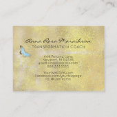 *～*青いパステルグリッターファンタジーギルドバタフライ 名刺 (裏面)