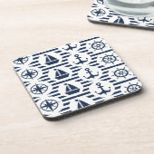 青いパターンで海上 コースター (左側)