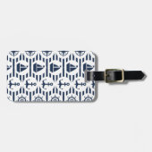 青いパターンで海上 ラゲッジタグ (正面横)