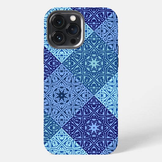 青いパターンのシェードCase-Mate iPhoneケース iPhone 13 Pro Maxケース (裏面)