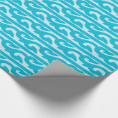 青いパターンのラッピング紙 ラッピングペーパー (角)