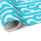 青いパターンのラッピング紙 ラッピングペーパー (ロールコーナー)