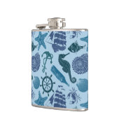 青いパターンの航海のな陰 フラスク (左)