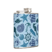 青いパターンの航海のな陰 フラスク (右)