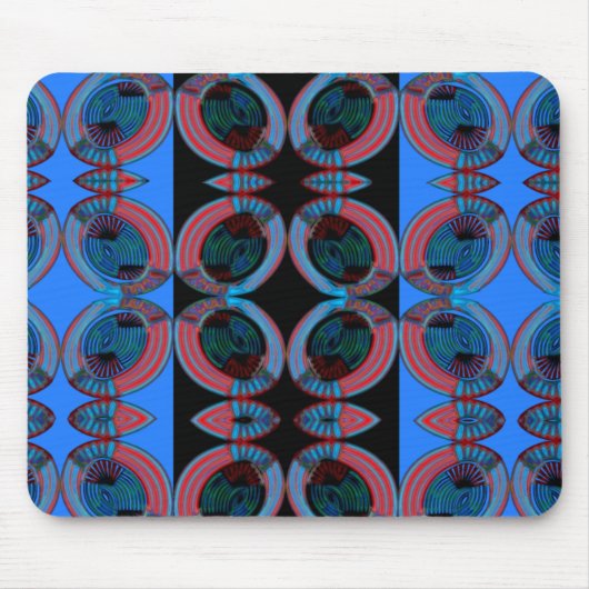 青いパターンマウスパッド マウスパッド (正面)