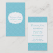 青いパターン名刺 名刺 (正面/裏面)