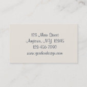 青いパターン宝石の名刺 名刺 (裏面)