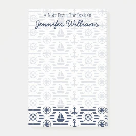 青いパターン|で海上あなたの名前を加えて下さい ポストイット (正面)