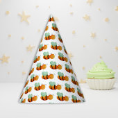 青いパターン(の模様が)ある翼を持つかわいい小さなハチ パーティーハット