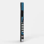 青いパッチワーク人気がある，パッチワーク，フォーク，素朴， Case-Mate iPhoneケース (裏面/右)