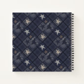 青いパッチワーク ノートブック (裏面)