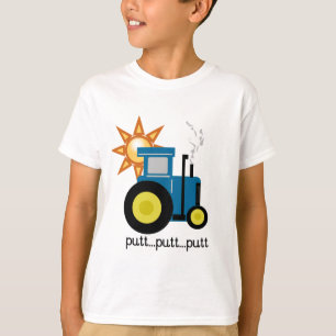 青いパットのパットのトラクターのTシャツおよびギフト Tシャツ
