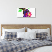 青いパラット キャンバスプリント (インサイチュ (寝室))