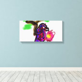 青いパラット キャンバスプリント (インサイチュ (ウッドフロア))