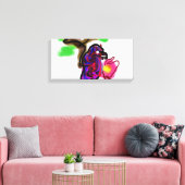 青いパラット キャンバスプリント (インサイチュ (リビング))