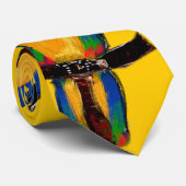 青いパラロット ネクタイ (ロール)