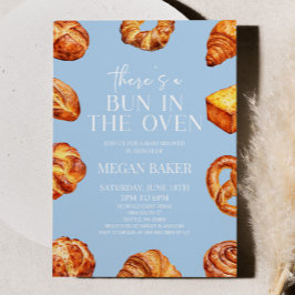 青いパンの赤ちゃんシャワーにパンがある 招待状